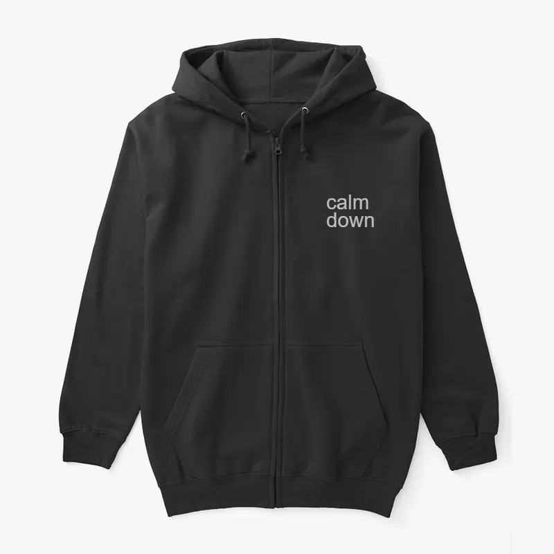 Calm down zip up hoodie ab T-shirt