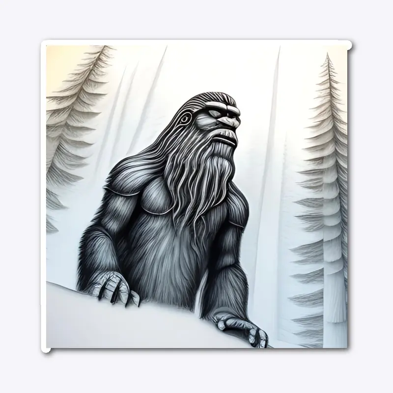 Bigfoot in the woods