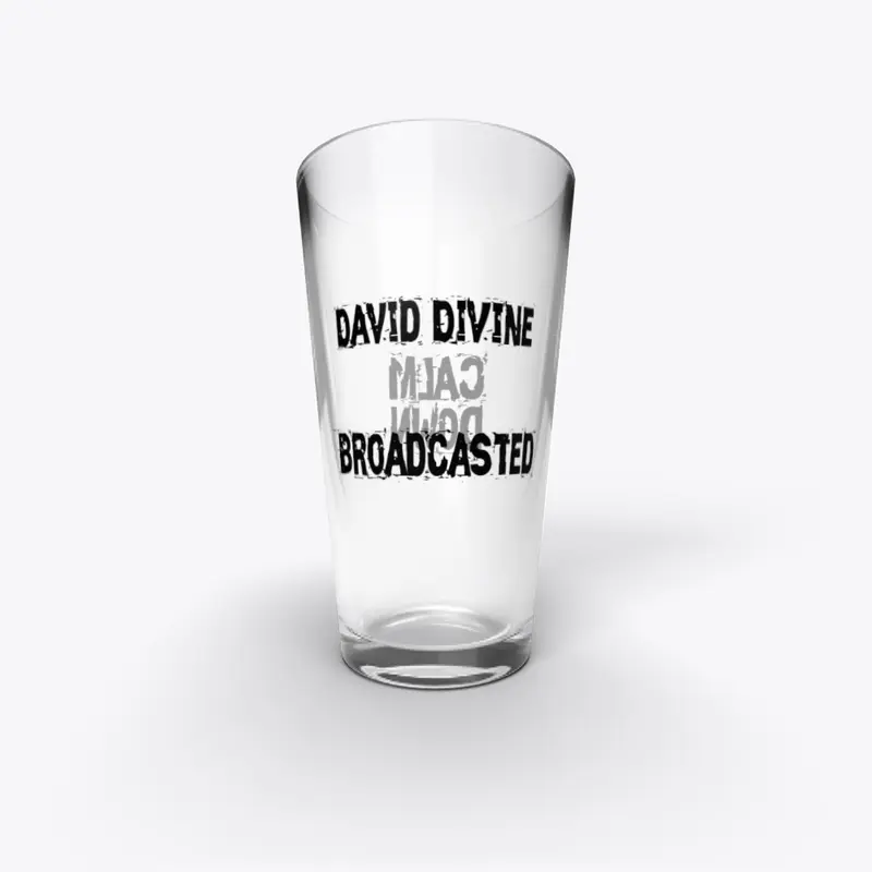  Broadcasted  calm down pint glass